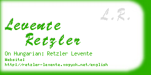 levente retzler business card